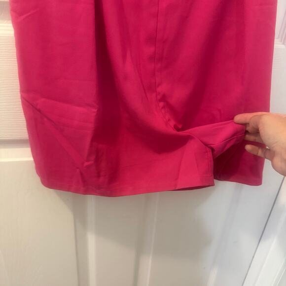 NWT Andree by‎ Unit Hot Pink Shorts Romper Size Large Off-Shoulder Ruffled - Picture 6 of 13